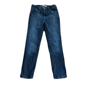Levis Blue 724 High Ride Straight Jeans Size 28